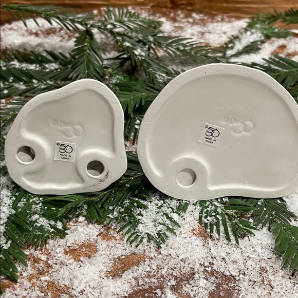 Dept 56 Snow Village Chopping Firewood Set Of 2 Figurines Vintage Retired 54863 - Picture 3 of 4